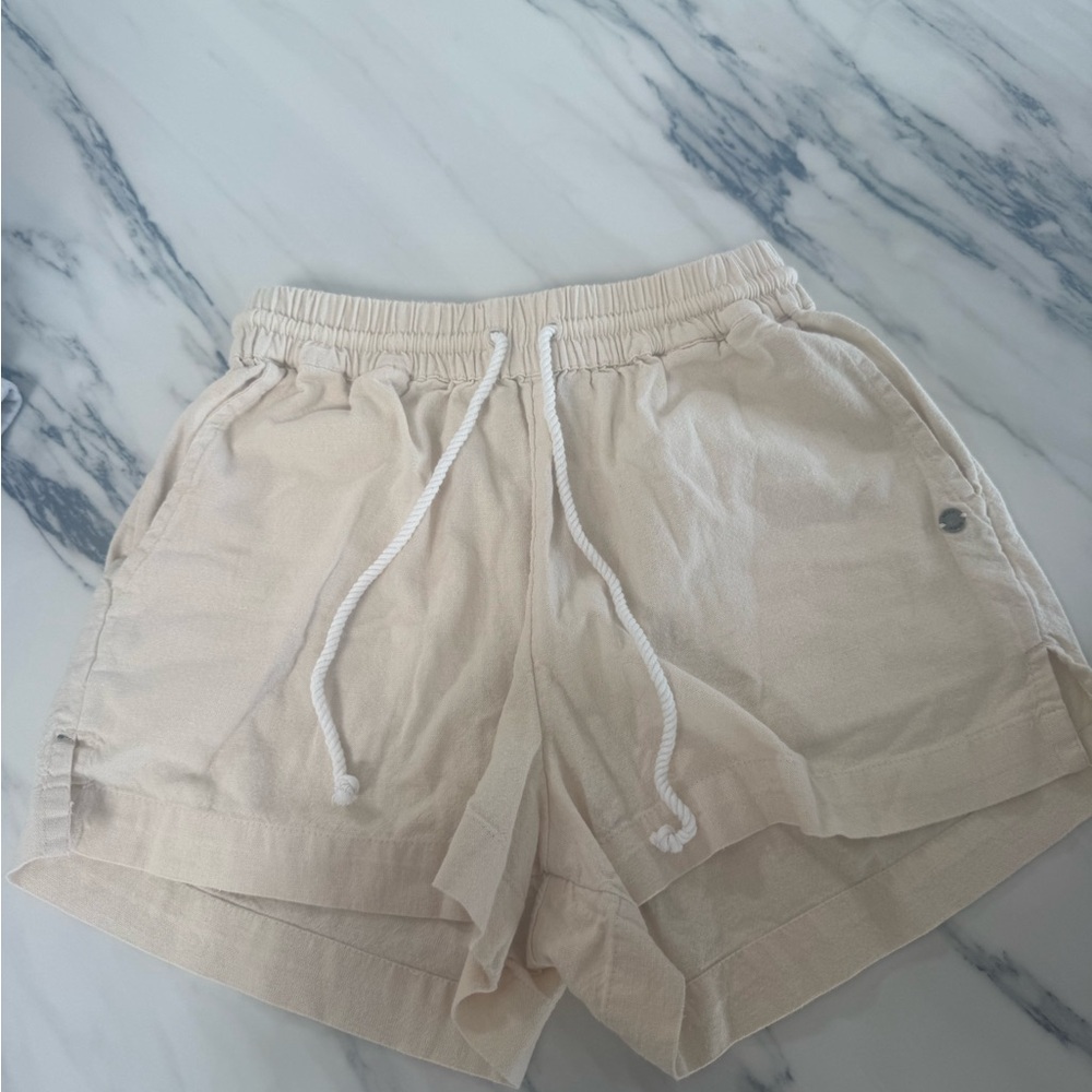 Roxy Cream Athletic Shorts